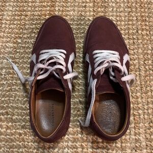 The Root Collective - Jessie Sneaker - Wine Nubuck Leather - Size 8